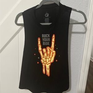 Cyclebar "Rock Your Ride" Black Muscle Tank